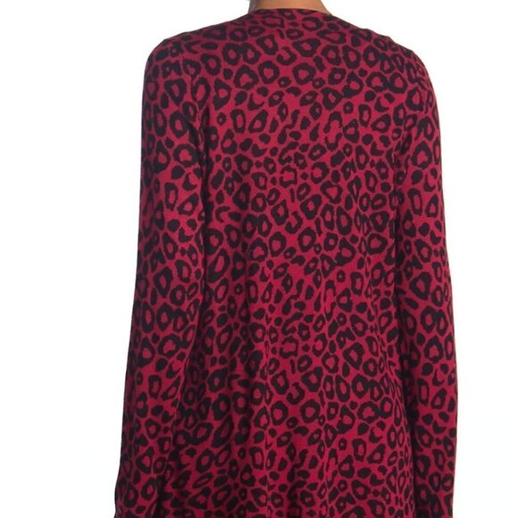 Joseph A Lightweight Doubleknit Sweater Modern Leopard - Picture 3 of 3
